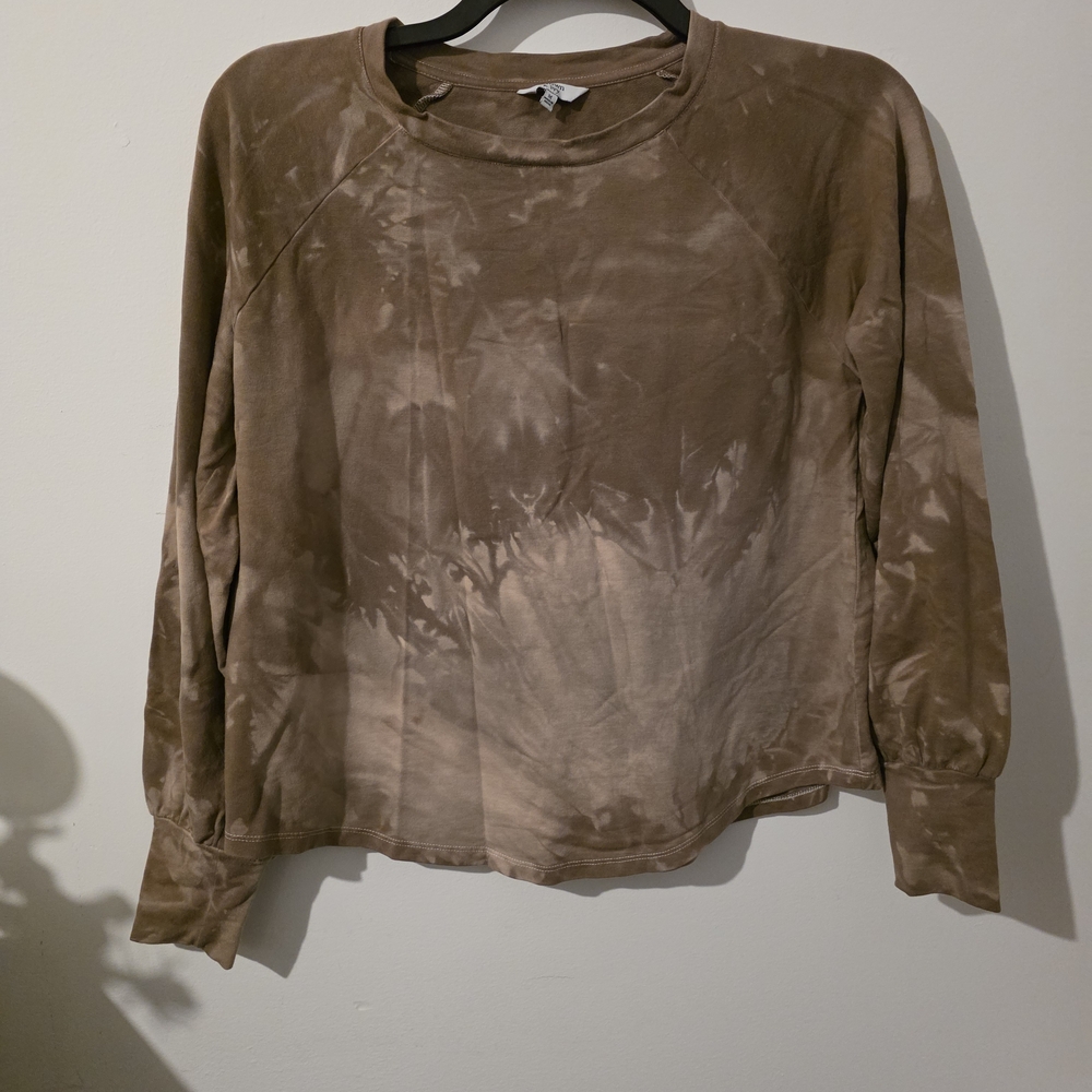 Crown & Ivy Brown Tie-Dye Sweatshirt